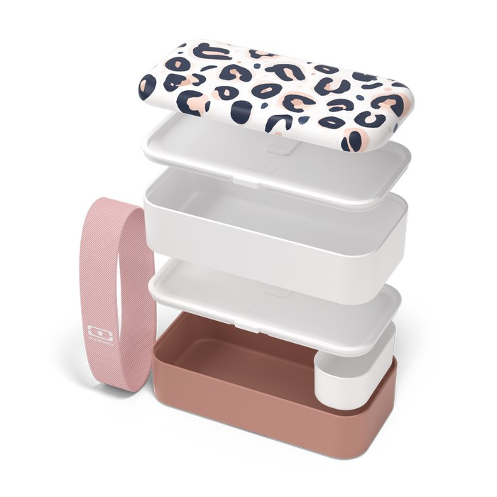 Monbento Lunchbox Bento Original Graphic Leopard Pink