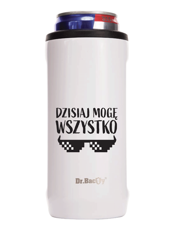 Dr.Bacty Notus - Kubek do samochodu - 360 ml - Dzisiaj mogę wszystko - biały