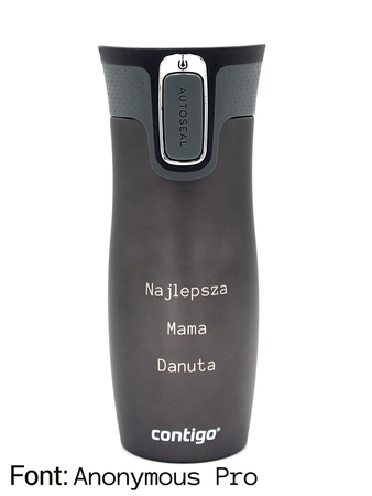 Contigo West Loop 2.0 - Kubek termiczny z grawerem - 470ml - Czarny