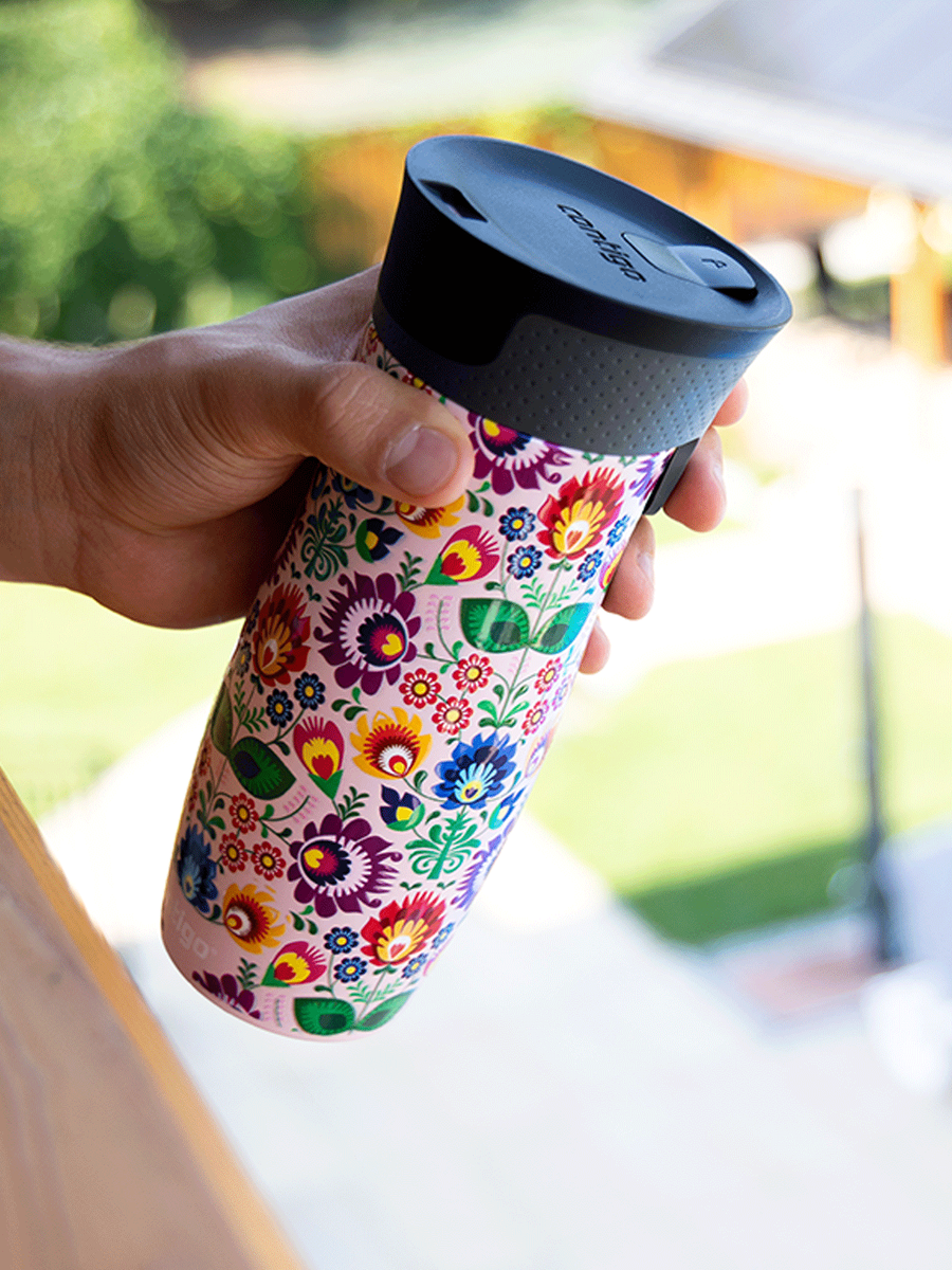 Contigo West Loop 2.0 - Kubek termiczny - 470ml - Folklor - różowy Mat