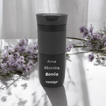 Contigo Byron - Kubek termiczny z grawerem - 470ml - Czarny Mat