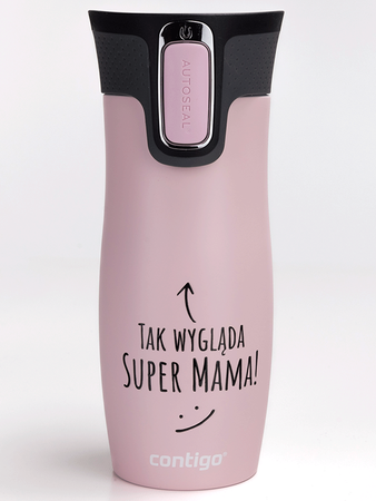 Contigo West Loop 2.0 - Kubek termiczny - 470ml - Tak wygląda super mama - różowy