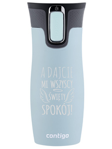 Kubek termiczny Contigo West Loop 2.0 470ml - Święty spokój - Błękitny Mat