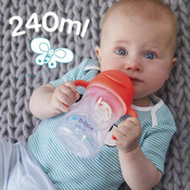 B.Box Bidon ze słomką 240ml różowy granat