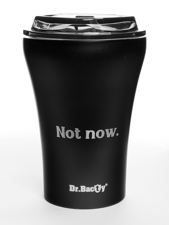 Dr.Bacty Apollo - Kubek termiczny - 227 ml - Not now - czarny
