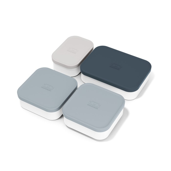 Monbento Zestaw 4pojemników Extra do MBOriginal GreyBlue