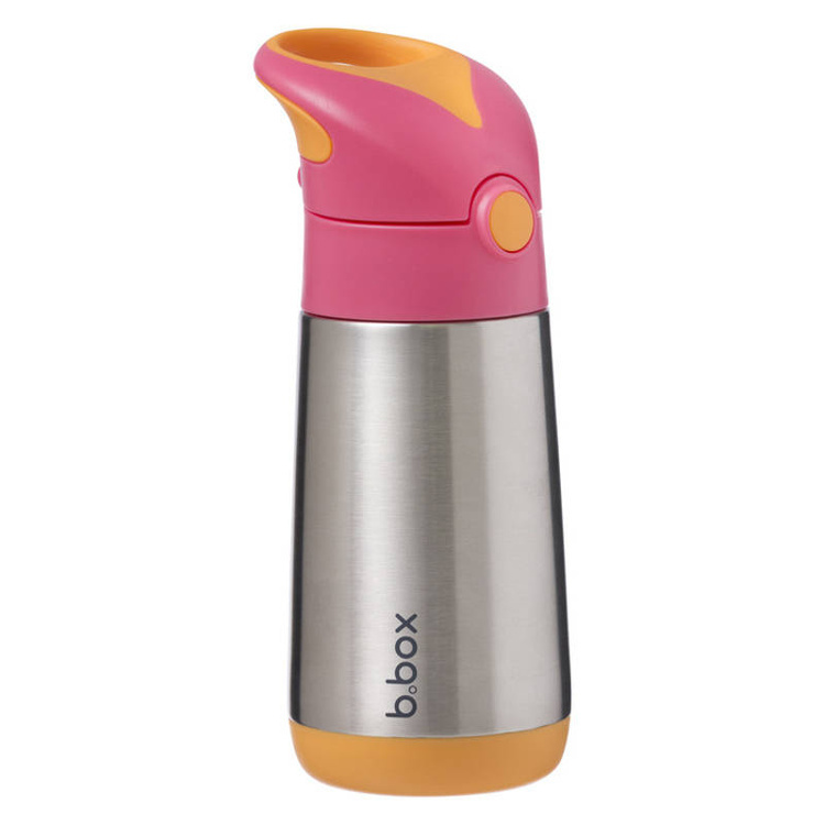 b.box Bidon Termiczny ze Słomką Stalowy 350ml Strawberry Shake