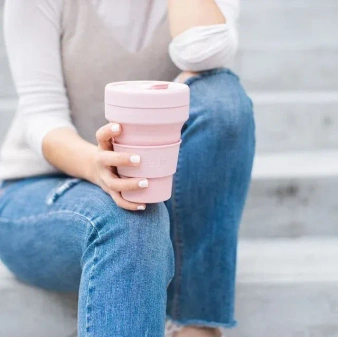 Stojo Pocket - Kubek - 355ml - Rose