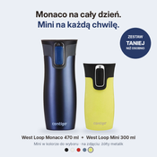 Contigo West Loop Monaco 470 ml + West Loop Mini 300 ml żółty metalik - Zestaw kubków termicznych
