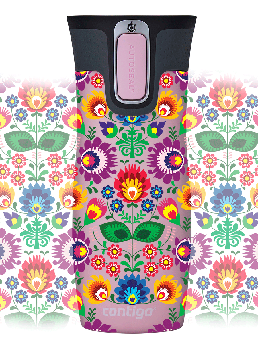 Contigo West Loop 2.0 - Kubek termiczny - 470ml - Folklor - różowy Mat