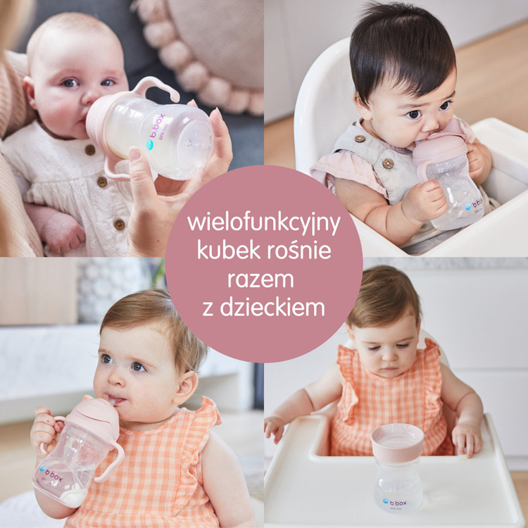 B.Box Kubek 4w1 zestaw 240ml Blush