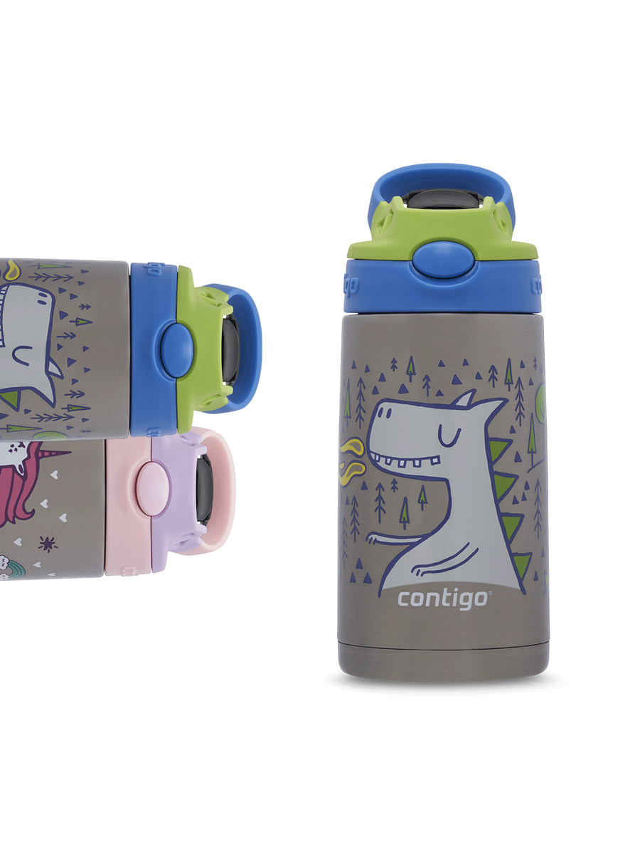 Contigo Easy Clean - Bidon termiczny dla dziecka - 380ml Zielony Smok
