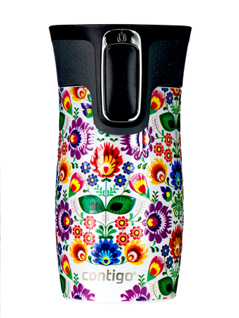 Contigo West Loop Mini - Kubek termiczny - 300ml - Folklor - Biały Metalik