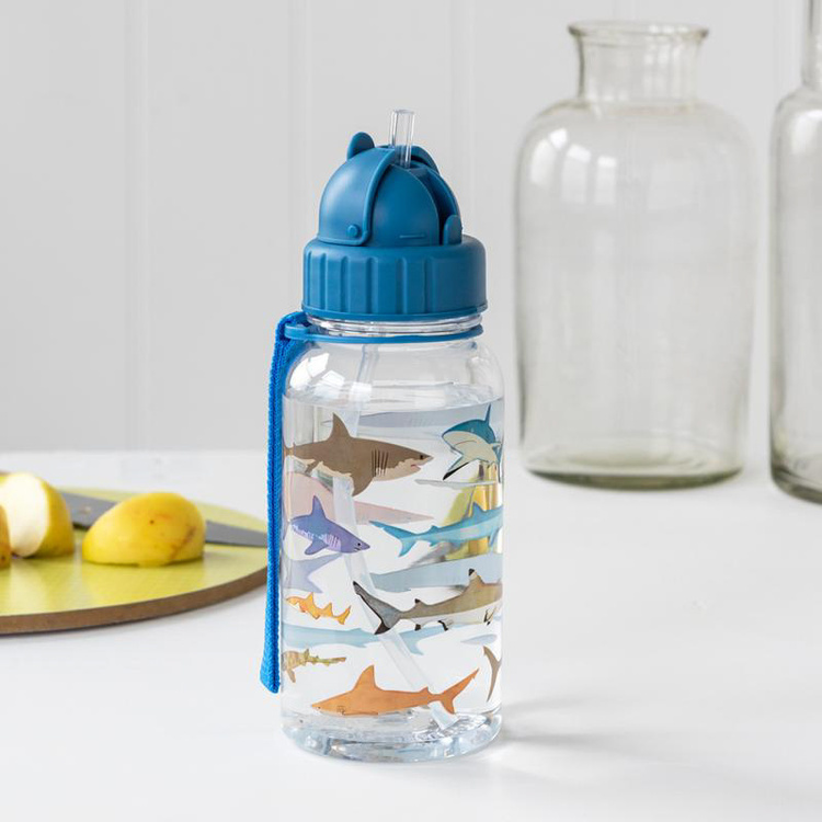 Rex London Bidon ze słomką 500ml Rekiny