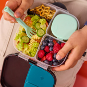 b.box Mini Lunchbox Pojemnik Śniadaniowy z Przegródkami Blue Slate
