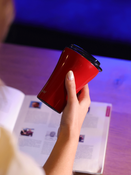 Dr.Bacty Apollo - Kubek na kawę - 227 ml - Dmuchawce - czerwony