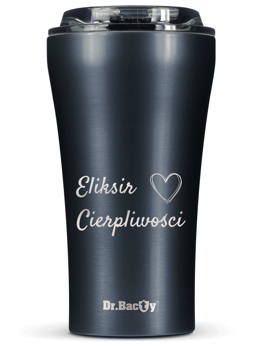 Dr.Bacty Apollo 2.0 - Kubek termiczny na kawę - Eliksir cierpliwości - 360 ml - Gunmetal