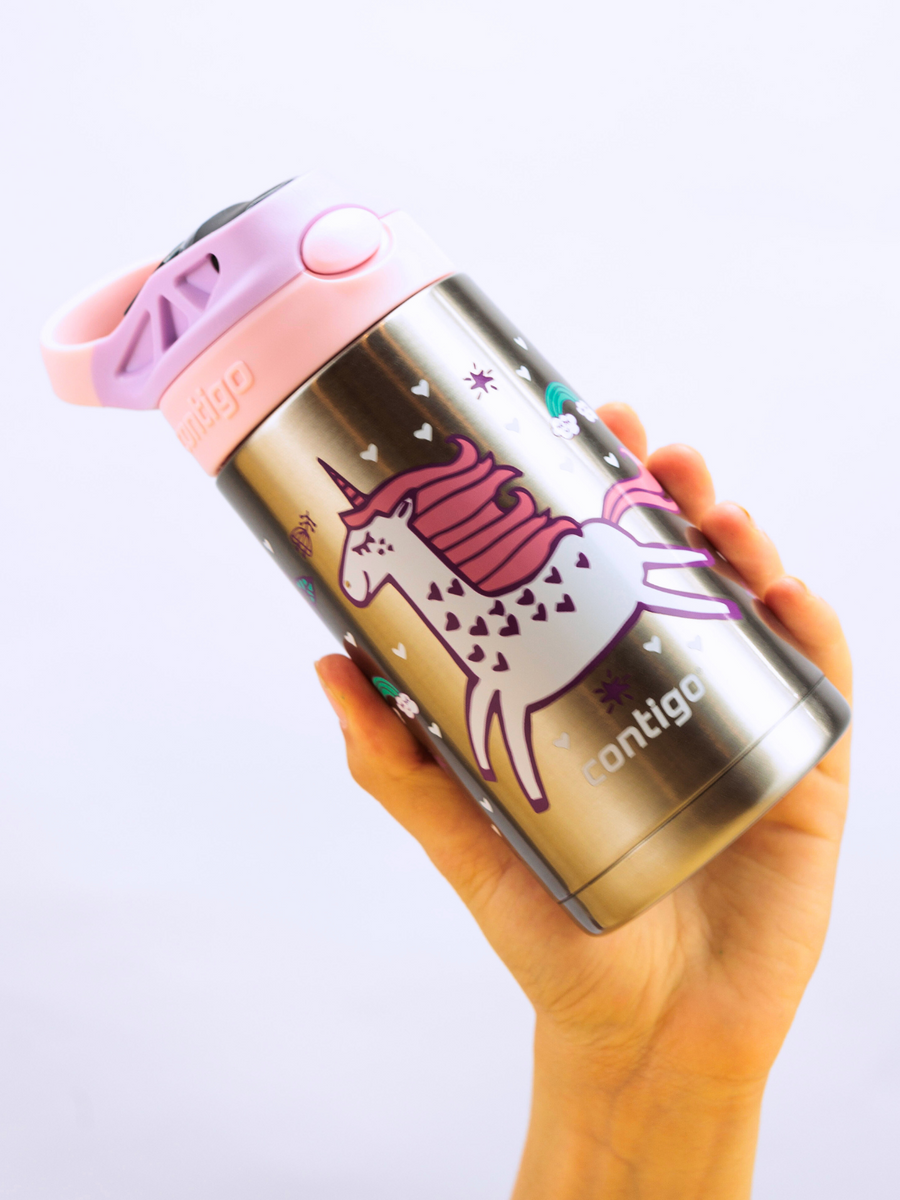 Contigo Easy Clean - Bidon termiczny dla dziecka - 380ml - Różowy Jednorożec