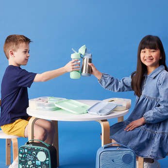 B.Box Butelka tritanowa ze słomką 450ml Spearmint