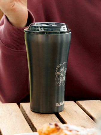 Dr.Bacty Apollo 2.0 - Kubek termiczny na kawę - "Lew" - 360 ml - Gunmetal