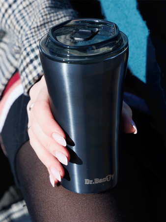 Dr.Bacty Apollo 2.0 - Kubek termiczny na kawę - 360 ml - Gunmetal