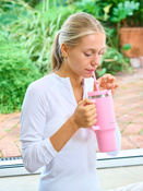 Contigo Streeterville Tumbler Mini - Kubek termiczny ze słomką - 880 ml - Strawberry Cream
