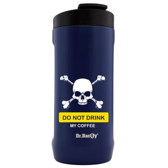 Cooler na puszkę Dr.Bacty Notus 360 ml - Do not drink my Coffe - granatowy