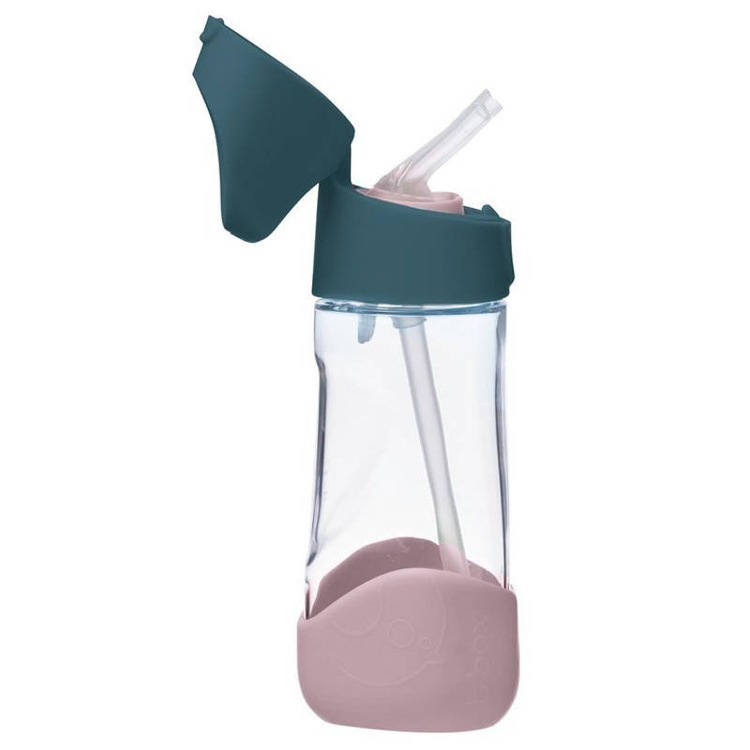 B.Box Butelka tritanowa ze słomką 450ml Indigo Rose