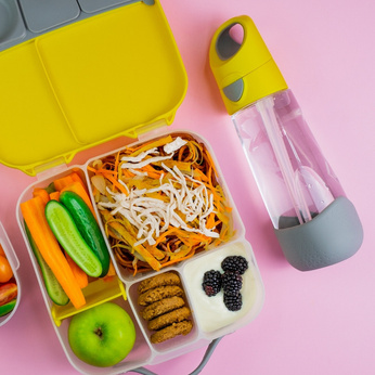 B.Box Butelka na wodę tritanowa ze słomką 600ml Lemon Sherbet b.box