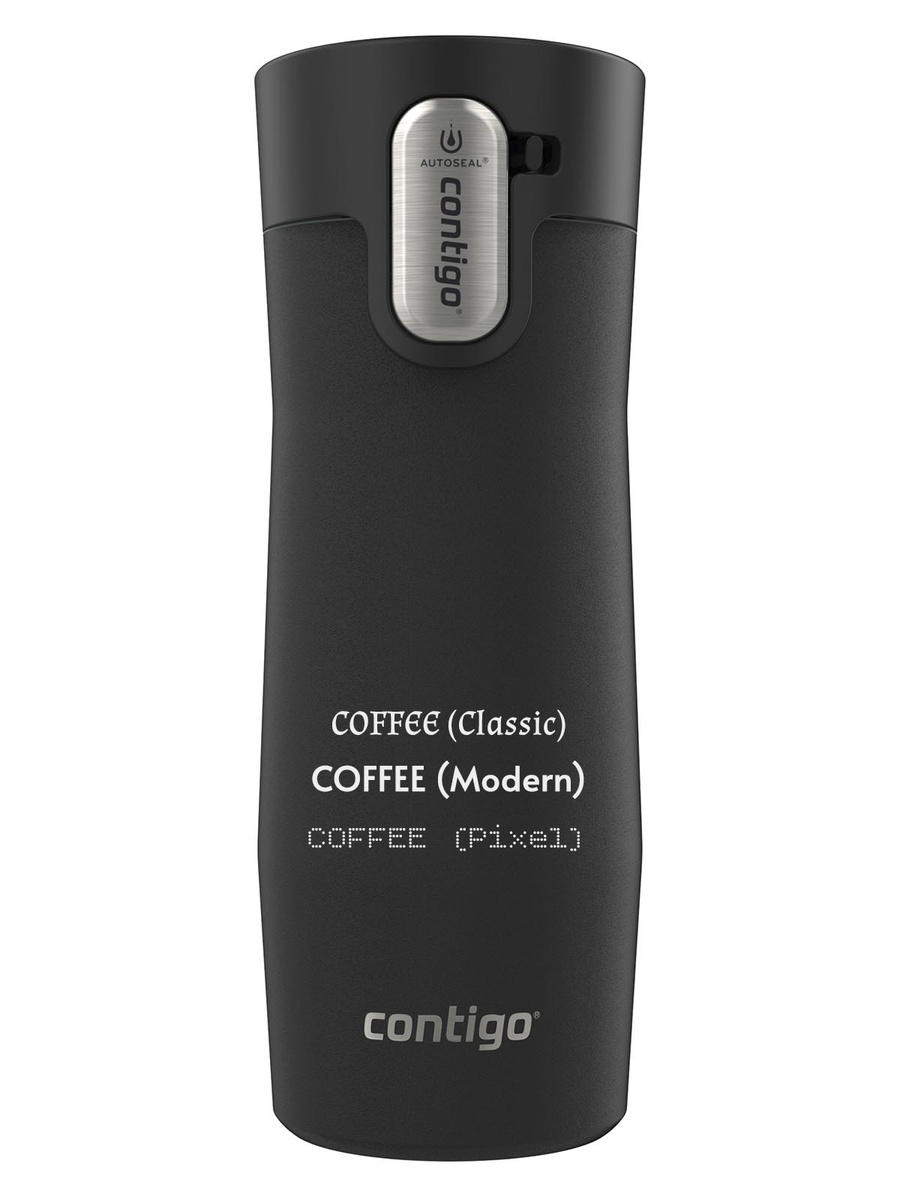 Kubek termiczny z grawerem Contigo West Loop 3.0 470 ml - Czarny