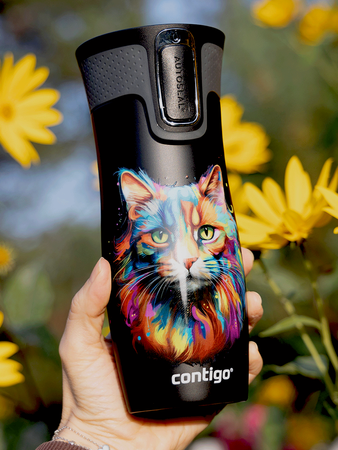 Contigo West Loop 2.0 - Kubek termiczny - 470ml - Kot - Czarny