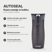 Zestaw Contigo West Loop grafitowy 470 ml + West Loop Mini 300 ml – żółty metalik