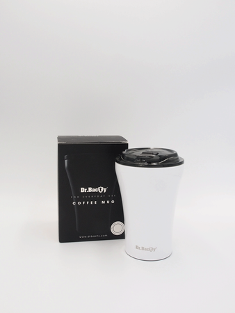 Dr.Bacty Apollo - Kubek termiczny do kawy - 227 ml - biały