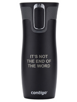 Kubek termiczny Contigo West Loop 2.0 470 ml - The Word - czarny