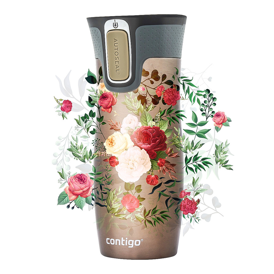 Contigo West Loop 2.0 - Kubek termiczny - 470ml - Kwiaty - Latte