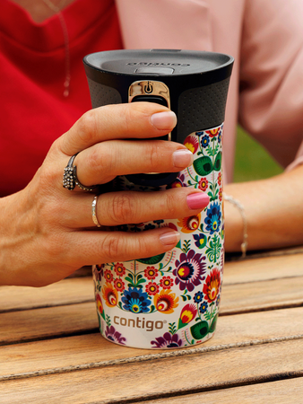 Contigo West Loop Mini - Kubek termiczny - 300ml - Folklor - Biały Metalik