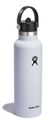 Hydro Flask Butelka 621ml Standard Mouth Flex Straw Cap White