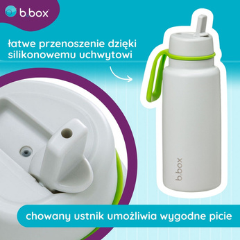 B.Box Butelka termiczna ze składanym ustnikiem – 1l Lime Time