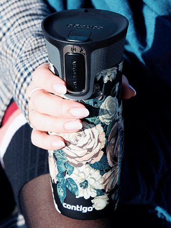 Contigo West Loop 2.0 - Kubek termiczny - 470ml - Glamour Kwiaty - czarny