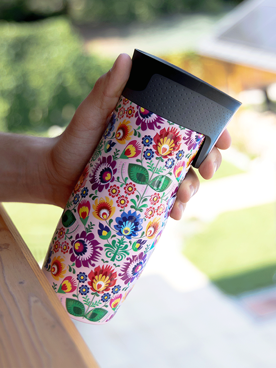 Contigo West Loop 2.0 - Kubek termiczny - 470ml - Folklor - różowy Mat