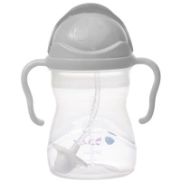 B.Box Bidon ze słomką 240ml szary