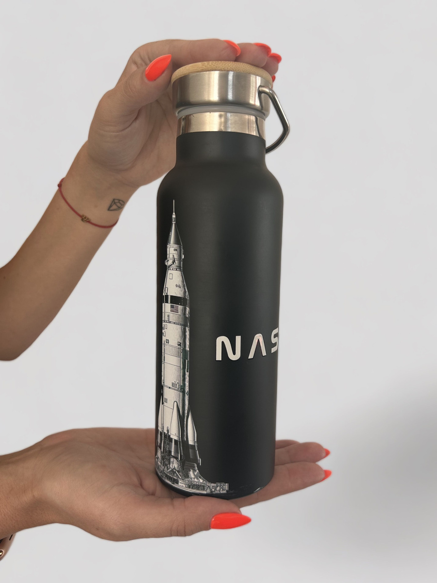 Dr.Bacty Iris - Butelka termiczna stalowa - 500 ml - Czarna - NASA