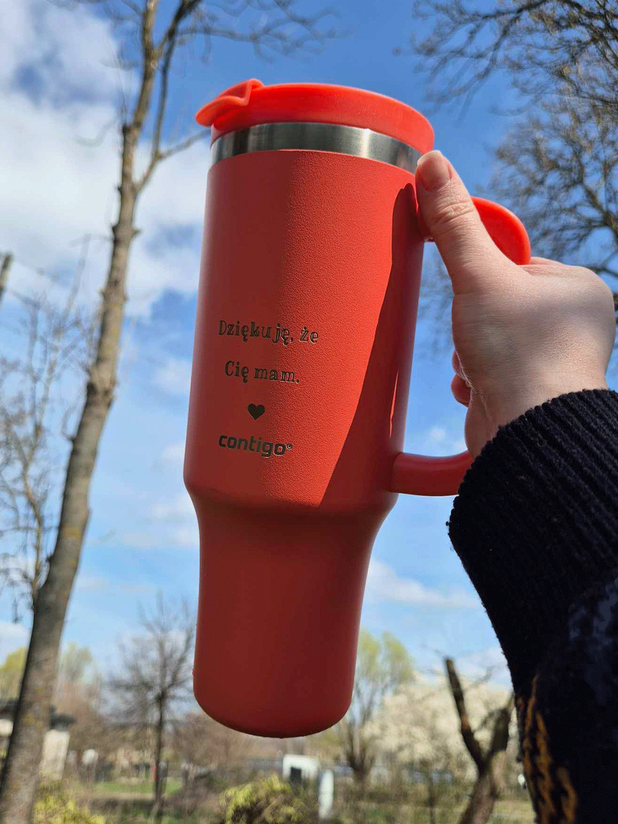 Contigo Streeterville Tumbler - Kubek termiczny na wodę z grawerem - 1200ml - Coral