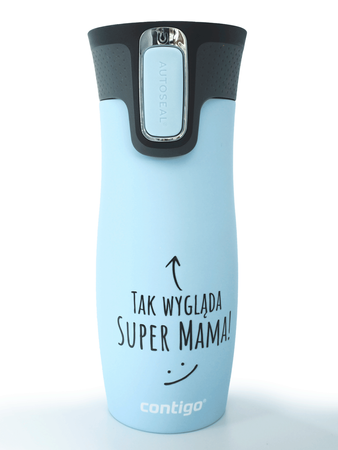 Contigo West Loop 2.0 - Kubek termiczny - 470ml - Tak wygląda super mama - Niebieski