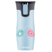 Contigo West Loop 2.0 - Kubek termiczny - 470ml - Ptaszkowe love - Błękitny Mat