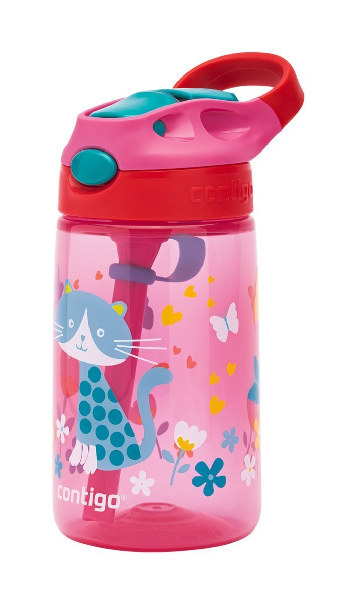 Contigo Gizmo Flip - Bidon dla dzieci - Kubek dla dzieci - 414ml - Cherry Cat