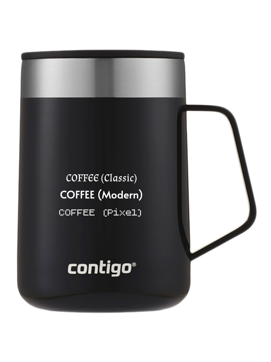 Contigo Streeterville - Kubek termiczny z grawerem - 420ml - Czarny