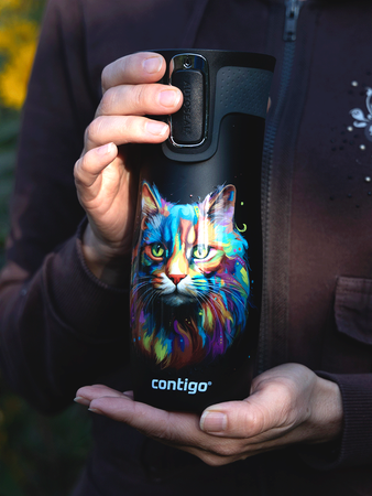 Contigo West Loop 2.0 - Kubek termiczny - 470ml - Kot - Czarny