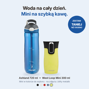 Contigo butelka Ashland 720 ml + kubek termiczny West Loop Mini 300 ml żółty metalik - Zestaw