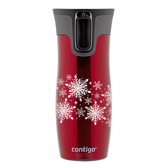 Contigo West Loop - Kubek termiczny - 470ml - Snow Stars - Czerwony
